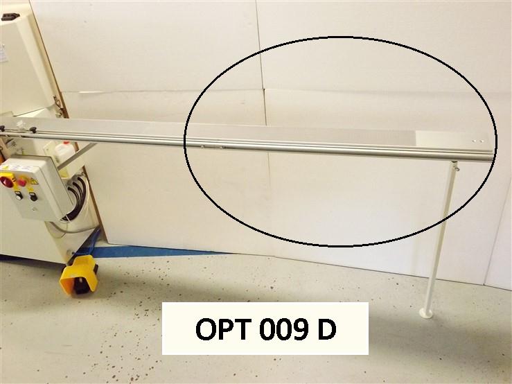 T009d moulding supporting arm l=1000mm with leg and adhesive scale (installed)